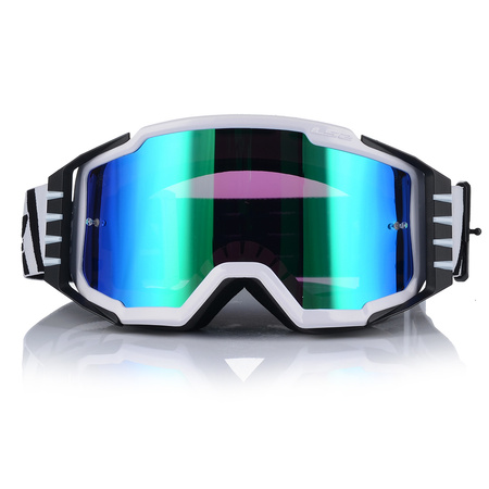 GOGLE MOTOCYKLOWE LS2 CHARGER PRO BIAŁE + 2x SZYBA LUSTRZANKA ANTIFOG