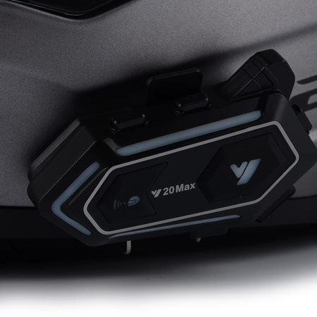 KASK MOTOCYKLOWY LS2 FF353 RAPID II SZARY MATT + INTERKOM VITO BLUETOOTH