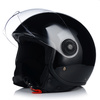 KASK MOTOCYKLOWY OTWARTY | VITO LORETO | CZARNY POŁYSK SKUTER CHOPPER ECE 22.06