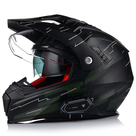 KASK MOTOCYKLOWY VITO MOLINO MAT ENDURO CROSS QUAD ATV + INTERKOM + BLENDA