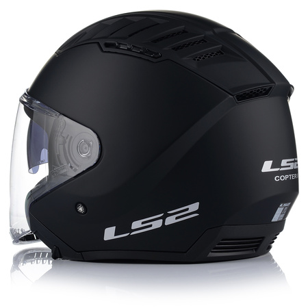 OTWARTY KASK MOTOCYKLOWY LS2 OF600 CZARNY MATT + INTERKOM BLUETOOTH XS