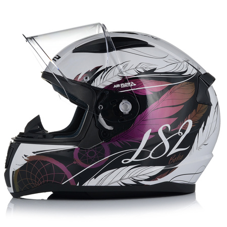 KASK MOTOCYKLOWY LS2 FF353 RAPID II BOHO DAMSKI 22.06 + TĘCZOWA SZYBA