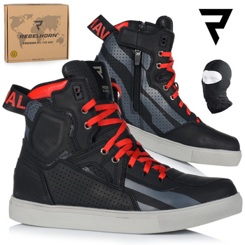 BUTY MOTOCYKLOWE | REBELHORN VANDAL | KRÓTKIE WENTYLOWANE TRAMPKI + GRATISY
