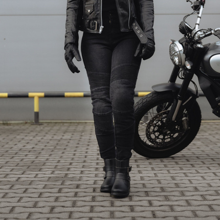 SPODNIE MOTOCYKLOWE | OZONE AGNESS II | DAMSKIE JEANSY SLIM FIT + GRATIS