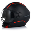 KASK MOTOCYKLOWY OTWARTY VITO LAVORI BLACK/RED XXL