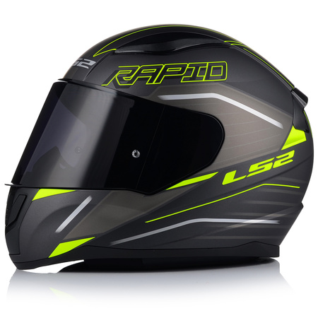 KASK MOTOCYKLOWY LS2 FF353 RAPID II ROKKU ECE 22.06 + CIEMNA SZYBA
