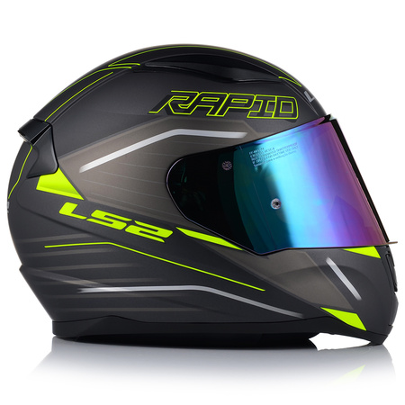 KASK MOTOCYKLOWY LS2 FF353 RAPID II ROKKU ECE 22.06 + TĘCZOWA SZYBA