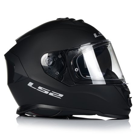 KASK MOTOCYKLOWY LS2 FF800 STORM II CZARNY MATT + ZŁOTA SZYBA LUSTRZANA