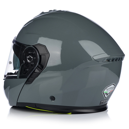 KASK MOTOCYKLOWY | VITO FURIO NARDO GREY | SZCZĘKOWY SYSTEM PINLOCK +BLENDA 