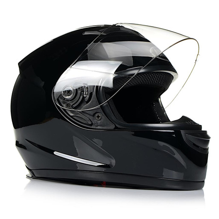 INTEGRALNY KASK MOTOCYKLOWY ZAMKNIĘTY NA MOTOR SKUTER AWINA CZARNY POŁYSK