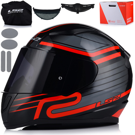 KASK MOTOCYKLOWY LS2 FF353 RAPID II CIRCUIT ECE 22.06 + CIEMNA SZYBA