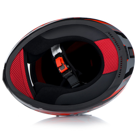 KASK LS2 FF353 RAPID STRATUS BLACK RED SILVER XXL