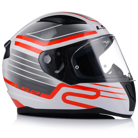 KASK LS2 FF353 RAPID II CIRCUIT WHITE RED-06 XL