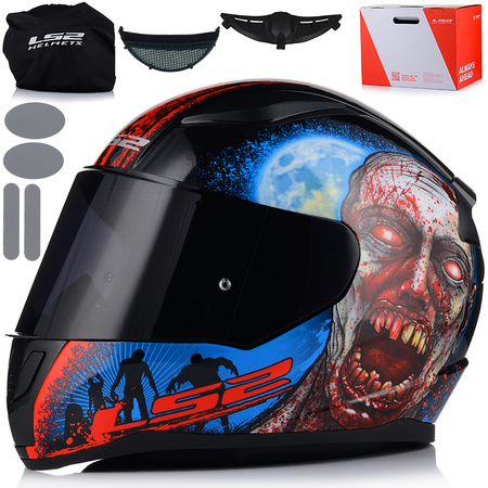KASK MOTOCYKLOWY LS2 FF353 RAPID II ZOMBIE 06 + CIEMNA PRZYCIEMNIANA SZYBA