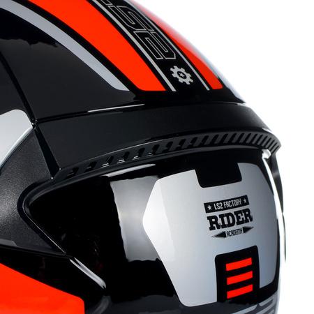 KASK LS2 FF353 RAPID STRATUS BLACK RED SILVER XXL