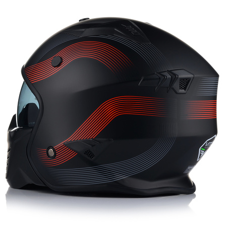 KASK MOTOCYKLOWY | VITO BRUZANO TRIAL | OTWARTY + SZCZĘKA + DASZEK + BLENDA