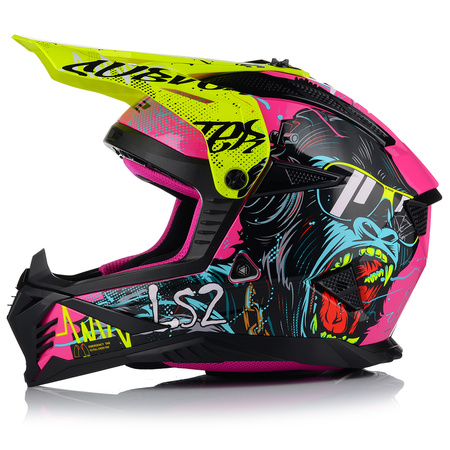 KASK MOTOCYKLOWY LS2 MX708 FAST II GORILLA LEKKI ENDURO CROSS QUAD ATV