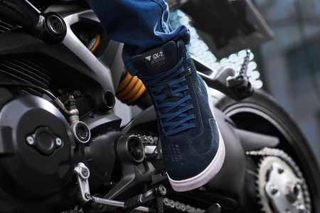BUTY MOTOCYKLOWE | SHIMA SX-2 EVO BLUE | KRÓTKIE MĘSKIE TRAMPKI + GRATISY