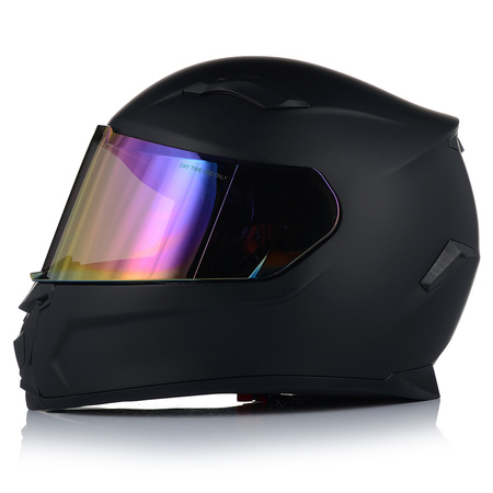 KASK MOTOCYKLOWY | VITO DUOMO | INTEGRALNY CZARNY MATT  + TĘCZOWA SZYBA 2XL