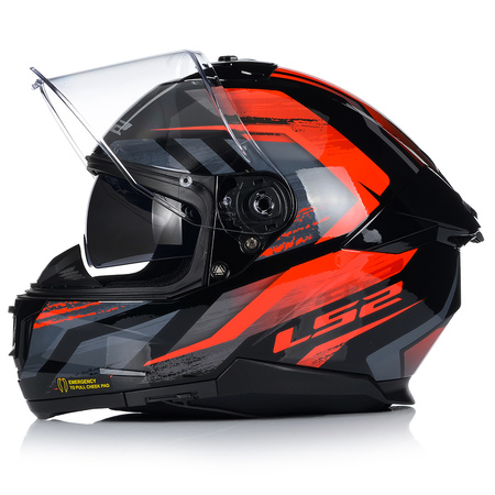 KASK MOTOCYKLOWY LS2 FF808 STREAM II FURY KEVLAR SYSTEM PINLOCK + BLENDA