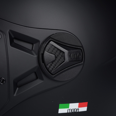 KASK MOTOCYKLOWY OTWARTY | VITO MODA MATT BLACK | SKUTER CHOPPER ECE 22.06 2XL