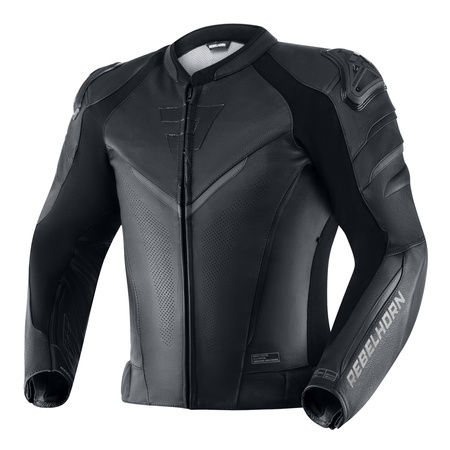 KURTKA MOTOCYKLOWA | REBELHORN FIGHTER BLACK | MĘSKA SKÓRZANA SPORT + GRATIS
