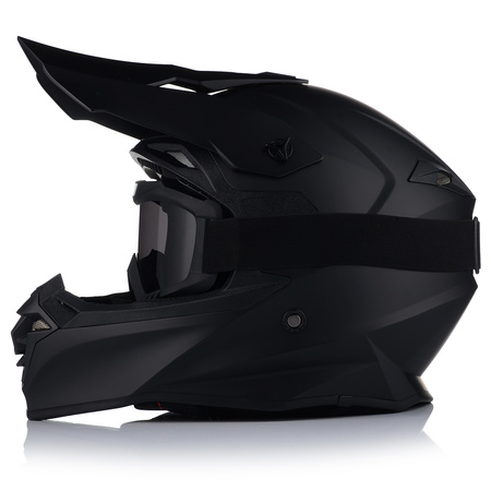 KASK MOTOCYKLOWY | VITO TIVOLI MATT | OFF-ROAD ENDURO CROSS QUAD ATV + GOGLE