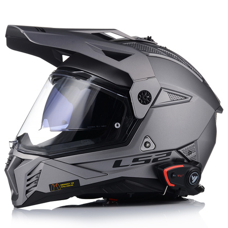 KASK MOTOCYKLOWY LS2 MX702 PIONEER ENDURO CROSS + INTERKOM VITO BLUETOOTH