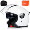OTWARTY KASK MOTOCYKLOWY BIAŁY ORIGINE PALIO SKUTER CHOPPER + BLENDA 