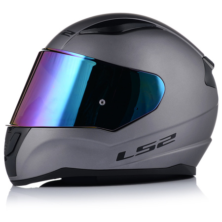 KASK MOTOCYKLOWY LS2 FF353 RAPID II SZARY MAT ECE 22.06 + TĘCZOWA SZYBA