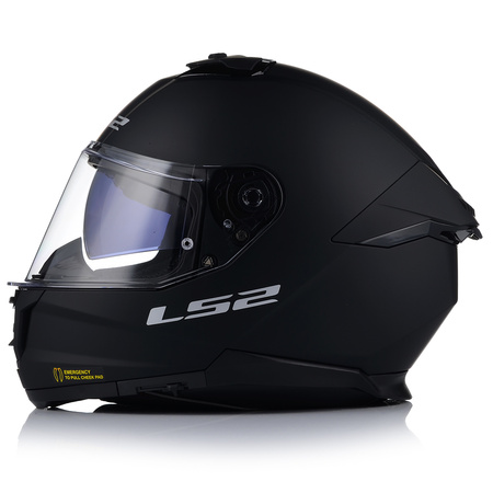 KASK MOTOCYKLOWY LS2 FF808 STREAM II CZARNY MAT MĘSKI BLENDA + NIEBIESKA SZYBA