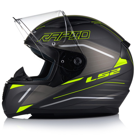 KASK MOTOCYKLOWY LS2 FF353 RAPID II ROKKU ECE 22.06 + ZŁOTA SZYBA