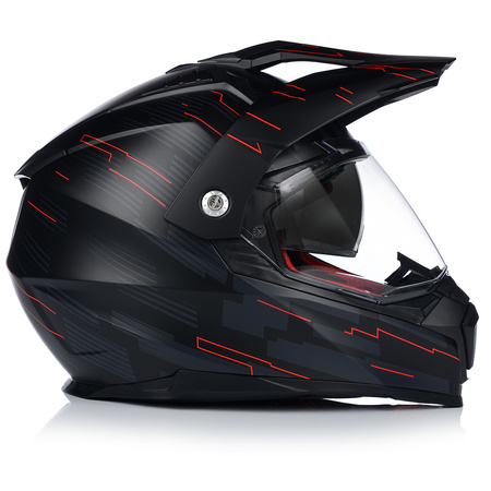 KASK MOTOCYKLOWY | VITO MOLINO RED | ENDURO CROSS QUAD ATV + SZYBA + BLENDA 
