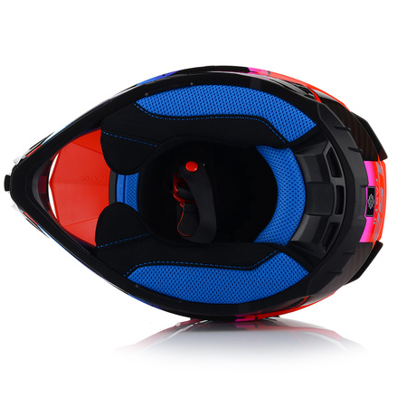 KASK MOTOCYKLOWY LS2 MX708 FAST II WASH RED LEKKI ENDURO CROSS QUAD ATV