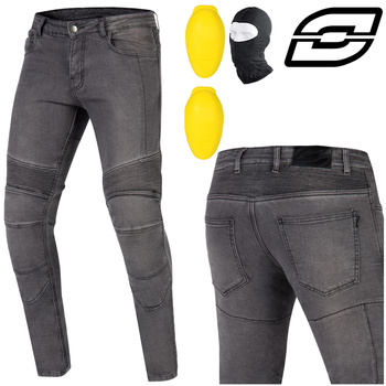 SPODNIE MOTOCYKLOWE | OZONE RUSH WASHED | MĘSKIE JEANSY ARAMIDOWE + GRATIS
