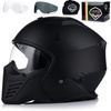 KASK MOTOCYKLOWY OTWARTY | VITO BRUZANO MATT | ODPINANA SZCZĘKA  + 2x SZYBA