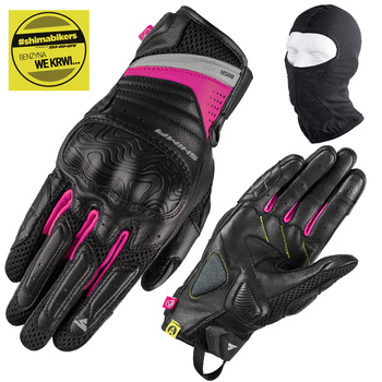 RĘKAWICE MOTOCYKLOWE | SHIMA RUSH LADY | KRÓTKIE DAMSKIE SKÓRA + GRATIS