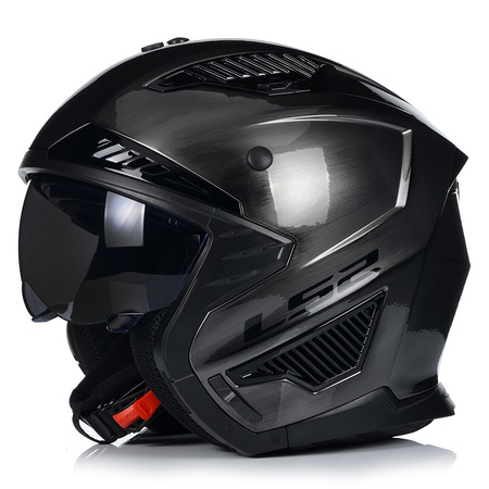 KASK MOTOCYKLOWY 4w1 LS2 OF606 JEANS ODPINANA SZCZĘKA + DASZEK + 2x SZYBA