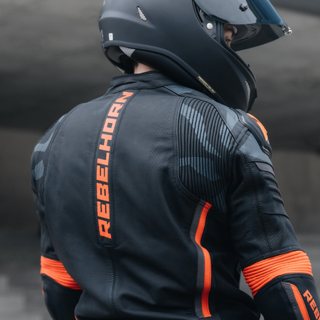 KURTKA MOTOCYKLOWA | REBELHORN VANDAL BLACK/RED | MĘSKA SKÓRZANA + GRATISY