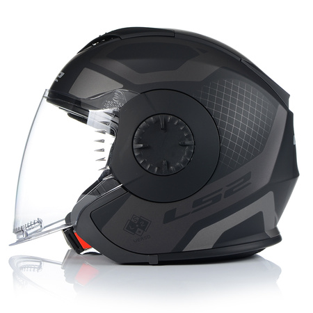 OTWARTY KASK MOTOCYKLOWY LS2 OF570 MAT 3w1 + DASZEK + SZYBA + BLENDA