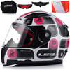 KASK MOTOCYKLOWY LS2 FF353 RAPID BRICK DAMSKI INTEGRALNY SYSTEM PINLOCK