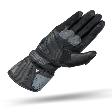 RĘKAWICE MOTOCYKLOWE | SHIMA STR-2 VENTED BLACK | SKÓRZANE SPORTOWO-MIEJSKIE