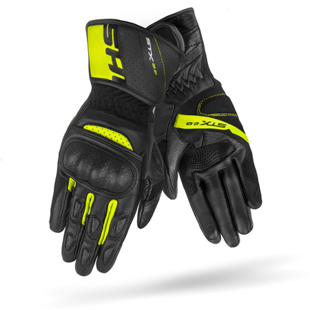 RĘKAWICE MOTOCYKLOWE | SHIMA STX 2.0 FLUO | MĘSKIE SKÓRZANE DŁUGIE + GRATIS