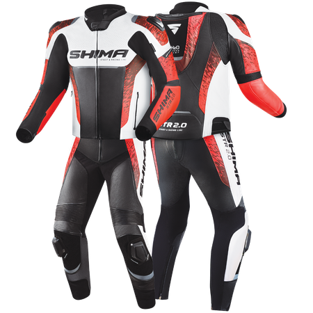 KURTKA MOTOCYKLOWA | SHIMA STR 2.0 FLUO | MĘSKA SKÓRZANA SPORTOWA + GRATIS