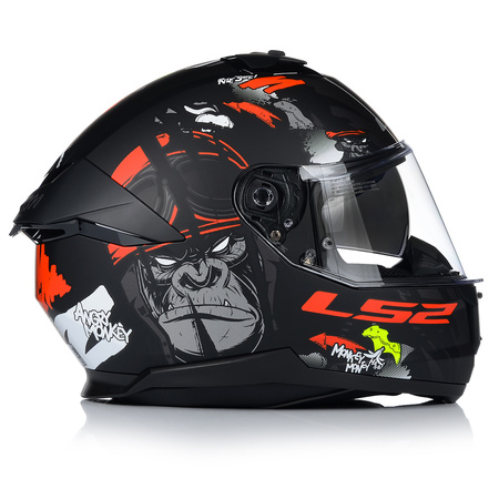 KASK MOTOCYKLOWY LS2 FF808 STREAM II MONKEY BLENDA + PRZYCIEMNIANA SZYBA