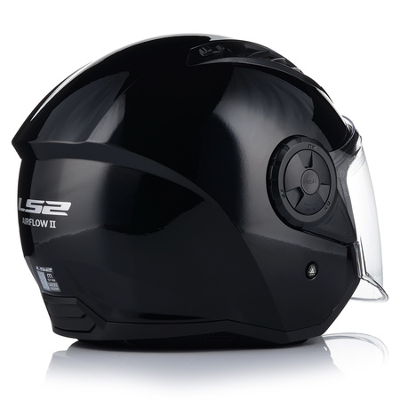 OTWARTY KASK MOTOCYKLOWY LS2 OF616 II CZARNY POŁYSK + INTERKOM  BLUETOOTH 3XL