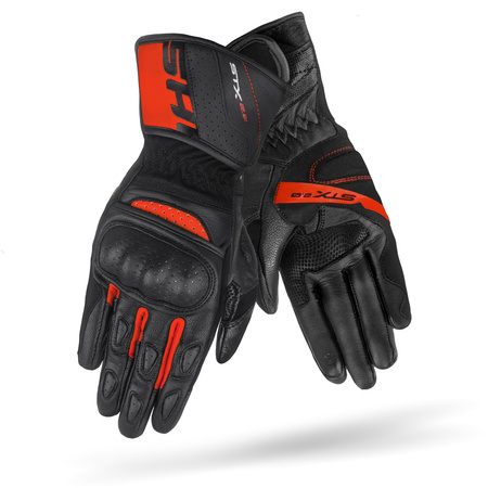 RĘKAWICE MOTOCYKLOWE | SHIMA STX 2.0 RED | MĘSKIE SKÓRZANE DŁUGIE + GRATIS