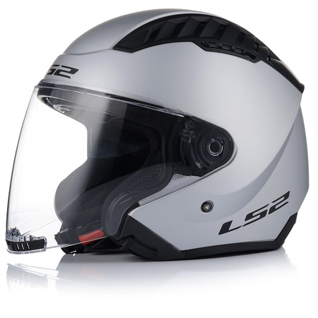 OTWARTY KASK MOTOCYKLOWY LS2 OF600 COOPTER II SZARY MATT 22.06 + BLENDA