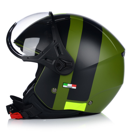 KASK MOTOCYKLOWY OTWARTY | VITO MODA RETRO MAT | SKUTER CHOPPER ECE 22.06