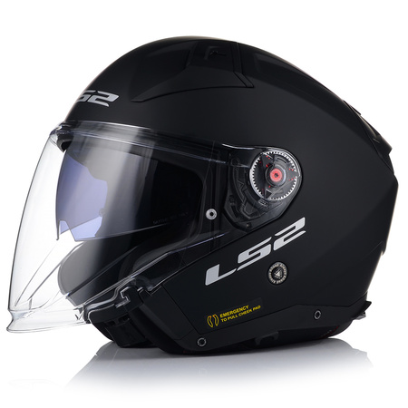 OTWARTY KASK MOTOCYKLOWY LS2 OF603 CZARNY MATT + PINLOCK ANTYPARA + BLENDA